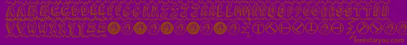 BatmanBeatTheHellOuttaMe Font – Brown Fonts on Purple Background