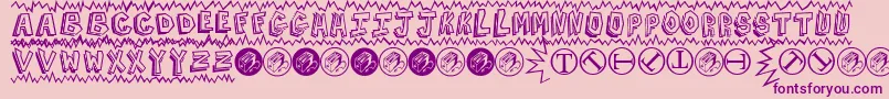 BatmanBeatTheHellOuttaMe Font – Purple Fonts on Pink Background