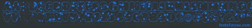 AJasperttlrnddrnord Font – Blue Fonts on Black Background