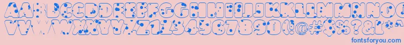 AJasperttlrnddrnord Font – Blue Fonts on Pink Background