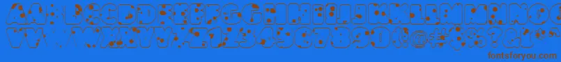 AJasperttlrnddrnord Font – Brown Fonts on Blue Background