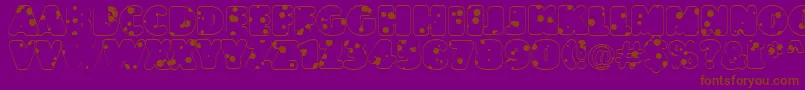 AJasperttlrnddrnord Font – Brown Fonts on Purple Background