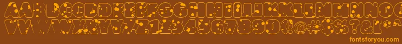 AJasperttlrnddrnord Font – Orange Fonts on Brown Background