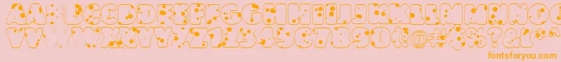 AJasperttlrnddrnord Font – Orange Fonts on Pink Background