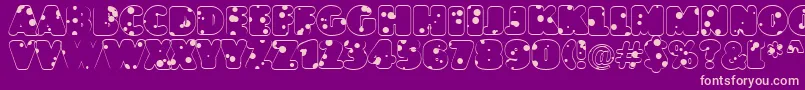 AJasperttlrnddrnord Font – Pink Fonts on Purple Background