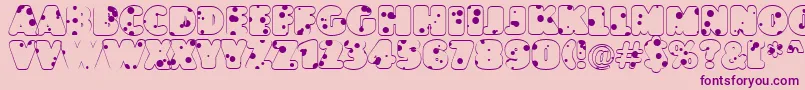 AJasperttlrnddrnord Font – Purple Fonts on Pink Background