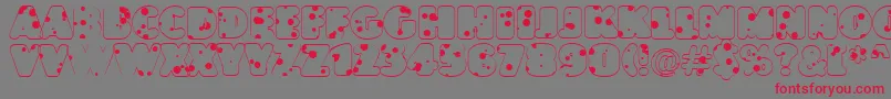 AJasperttlrnddrnord Font – Red Fonts on Gray Background
