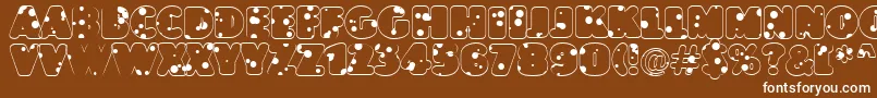 AJasperttlrnddrnord Font – White Fonts on Brown Background
