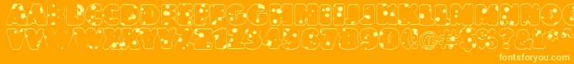 AJasperttlrnddrnord Font – Yellow Fonts on Orange Background