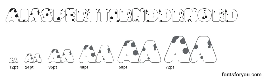 AJasperttlrnddrnord Font Sizes