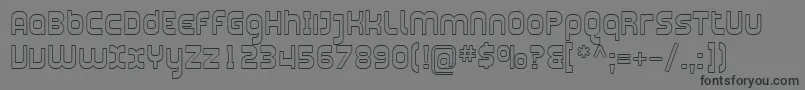 Шрифт Sfplasmaticaoutline – чёрные шрифты на сером фоне