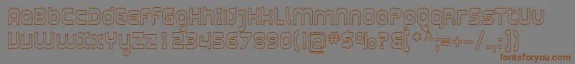 Sfplasmaticaoutline Font – Brown Fonts on Gray Background