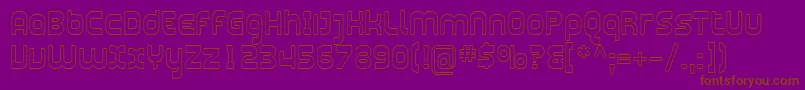 Sfplasmaticaoutline Font – Brown Fonts on Purple Background