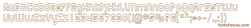 Sfplasmaticaoutline Font – Brown Fonts on White Background