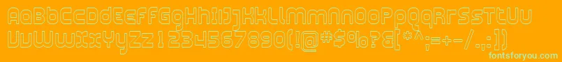 Sfplasmaticaoutline Font – Green Fonts on Orange Background