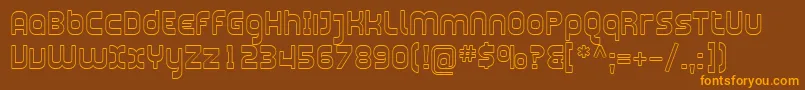 Sfplasmaticaoutline Font – Orange Fonts on Brown Background