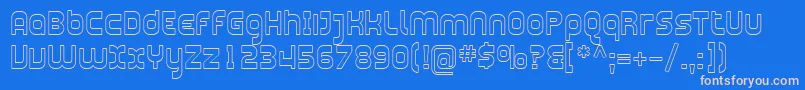 Sfplasmaticaoutline Font – Pink Fonts on Blue Background