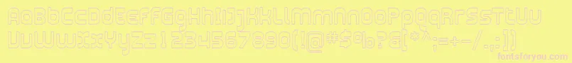 Sfplasmaticaoutline Font – Pink Fonts on Yellow Background