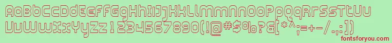 Sfplasmaticaoutline Font – Red Fonts on Green Background