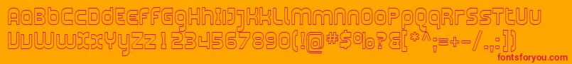 Sfplasmaticaoutline Font – Red Fonts on Orange Background