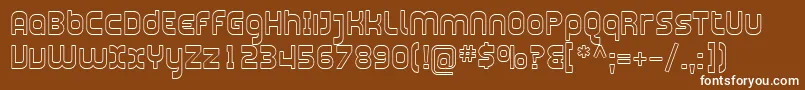 Sfplasmaticaoutline Font – White Fonts on Brown Background