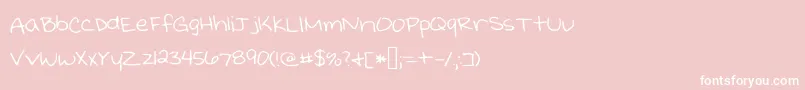 Kristinprint Font – White Fonts on Pink Background