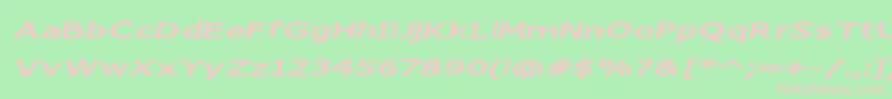 ChizzWideItalic Font – Pink Fonts on Green Background