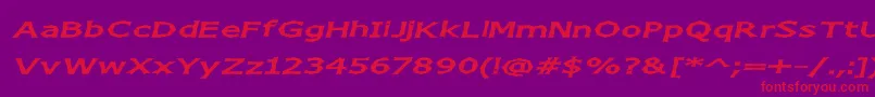 ChizzWideItalic Font – Red Fonts on Purple Background