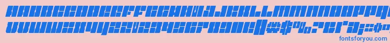 Starnurserycondital Font – Blue Fonts on Pink Background