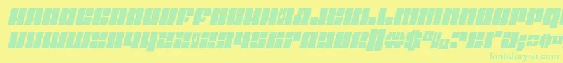 Starnurserycondital Font – Green Fonts on Yellow Background