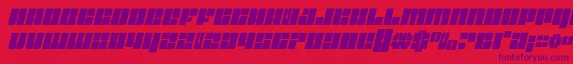 Starnurserycondital Font – Purple Fonts on Red Background