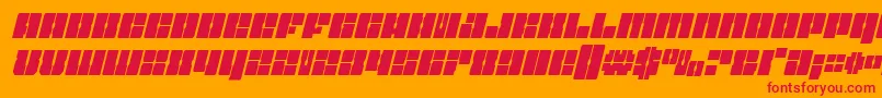 Starnurserycondital Font – Red Fonts on Orange Background