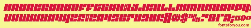 Starnurserycondital Font – Red Fonts on Yellow Background