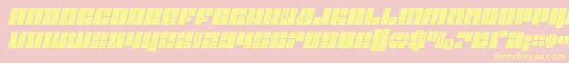 Starnurserycondital Font – Yellow Fonts on Pink Background