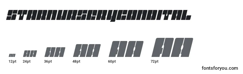Размеры шрифта Starnurserycondital