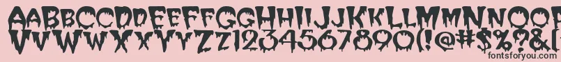 Creeper Font – Black Fonts on Pink Background