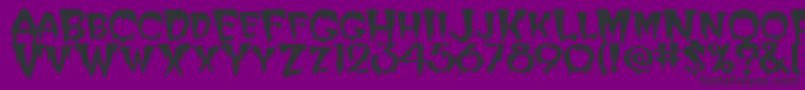 Creeper Font – Black Fonts on Purple Background