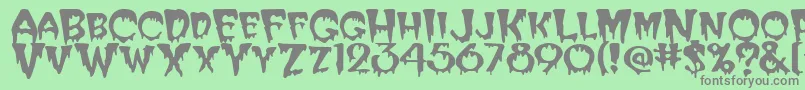 フォントCreeper – 緑の背景に灰色の文字