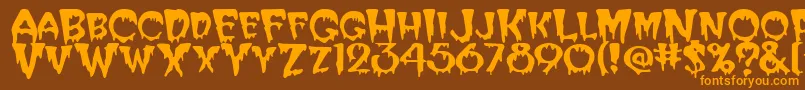 Шрифт Creeper – оранжевые шрифты на коричневом фоне