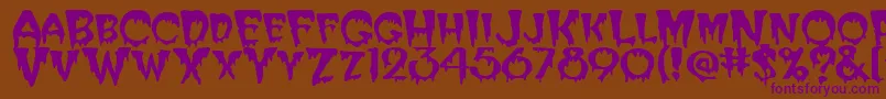 Creeper Font – Purple Fonts on Brown Background