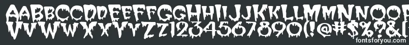 Creeper Font – White Fonts on Black Background
