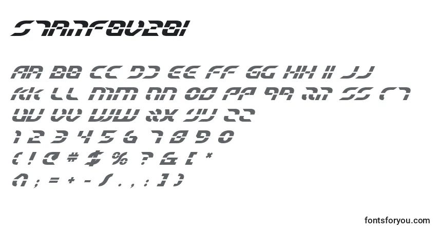 A fonte Starfbv2bi – alfabeto, números, caracteres especiais
