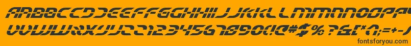 Starfbv2bi Font – Black Fonts on Orange Background