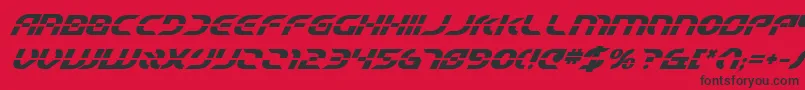 Starfbv2bi Font – Black Fonts on Red Background