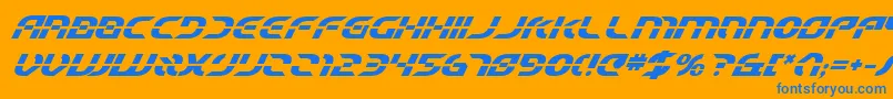 フォントStarfbv2bi – オレンジの背景に青い文字