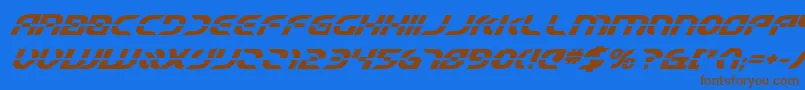 Starfbv2bi Font – Brown Fonts on Blue Background