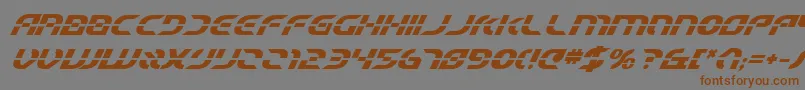 Starfbv2bi-Schriftart – Braune Schriften auf grauem Hintergrund