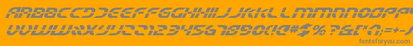 フォントStarfbv2bi – オレンジの背景に灰色の文字
