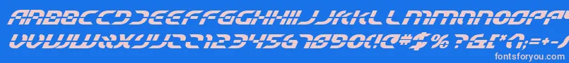 Fonte Starfbv2bi – fontes rosa em um fundo azul