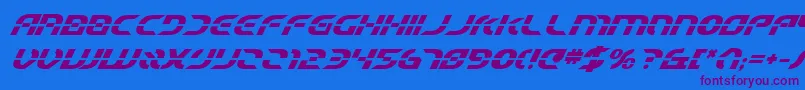 Weitere Informationen zur Starfbv2bi-Schriftart Starfbv2bi-Schriftart – Violette Schriften auf blauem Hintergrund